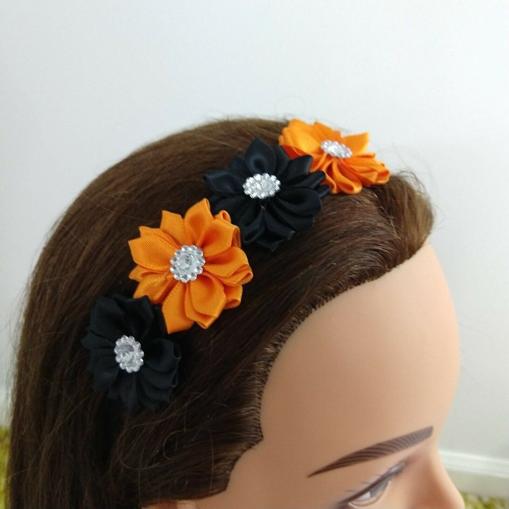 Baby Infant Halloween Hair Bow headband elastic